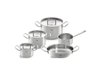 Kastrullset ORIGINAL-PROFI COLLECTION, 5 st, rostfritt stål, induktion, Fissler