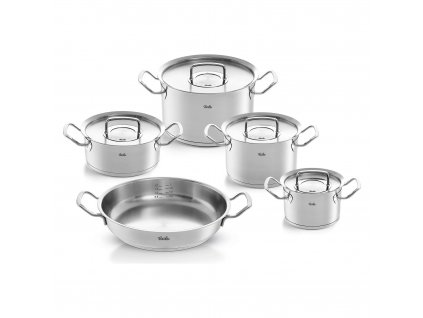 Kastrullset ORIGINAL-PROFI COLLECTION, 5 st, rostfritt stål, induktion, Fissler