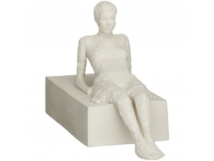 Figur THE ATTENTIVE ONE 13 cm, vit, stengods, Kähler