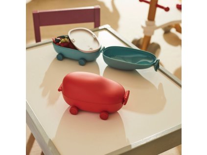 Matlåda SNACKMOBILE, 2 fack, blå, Alessi