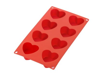 Dessertform HEART, röd, silikon, Lékué