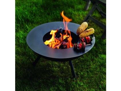 Eldstadsskydd FLAMES 58 cm, svart, Philippi