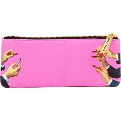 Pennfodral TOILETPAPER LIPSTICKS 21 x 9 cm, rosa, Seletti