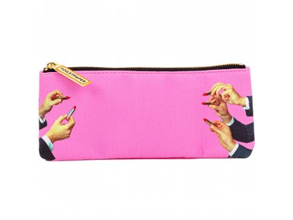 Pennfodral TOILETPAPER LIPSTICKS 21 x 9 cm, rosa, Seletti