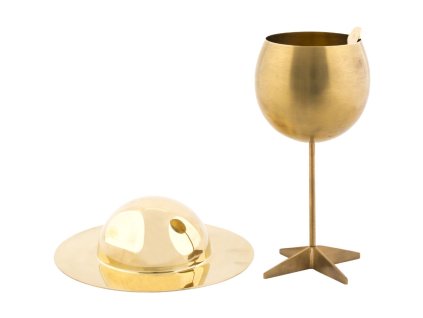 Sockerskål COSMIC DINER LUNAR 26 cm, mässing, Seletti