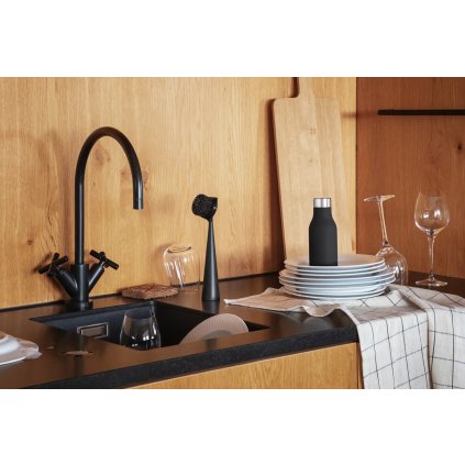 Diskborste 23 cm, svart, plast, Eva Solo