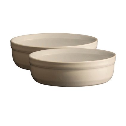 Crème brûlée-skål 12 cm, set i 2 delar, gräddvit, Emile Henry