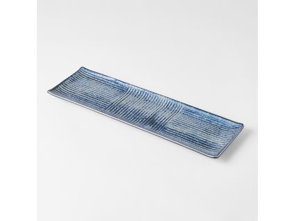 Sushi-tallrik LINES 33 x 10 cm, mörkblå, MIJ