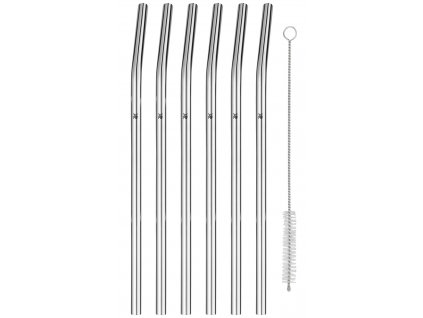 Sugrör 24 cm, set i 6 delar, med borste, WMF