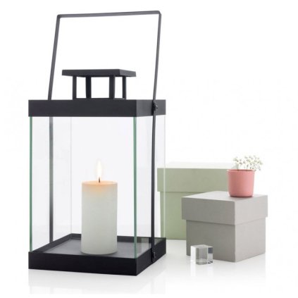 Lykta FINCA M 36,5 cm, svart, Blomus