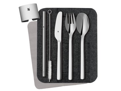 Bestickset to-go MY2GO, med fodral, grön, WMF