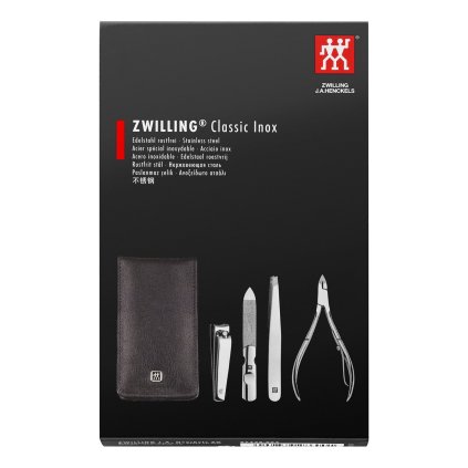 Manikyrset CLASSIC INOX, 4st, svart, Zwilling