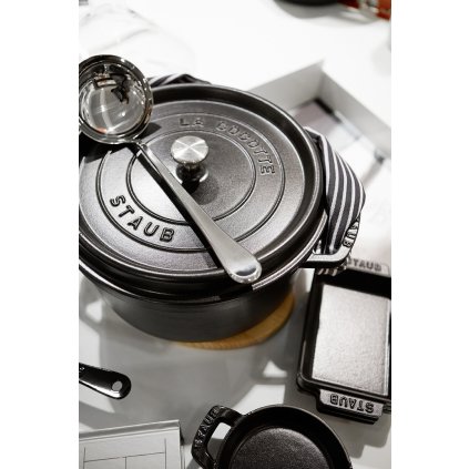 Gryta 26 cm, grafitgrå, gjutjärn, Staub