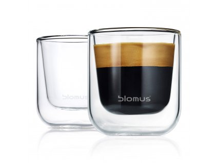 Espressoglas NERO, set i 2 delar, 80 ml, dubbelväggig, Blomus