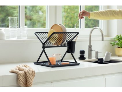 Diskställ, hopfällbar, grå, Brabantia