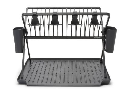 Diskställ 51 cm, hopfällbar, grå, Brabantia