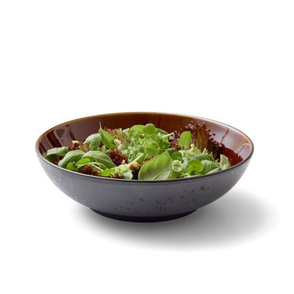Salladsskål 24 cm, svart/bärnsten, Bitz