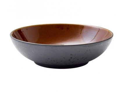 Salladsskål 24 cm, svart/bärnsten, Bitz