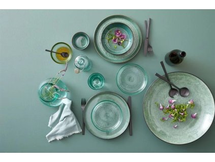 Efterrättstallrik GASTRO 21 cm, svart/grön, Bitz