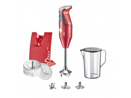 Stavmixer SWISSLINE typ D, 200 W, röd med kryss, Bamix