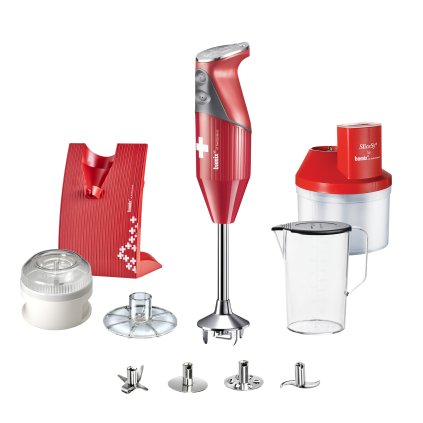 Stavmixer SUPERBOX typ D, 200 W, röd med ett kors, Bamix
