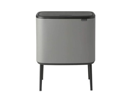 Soptunna med trycklock BO TOUCH BIN 11 + 23 l, mineralgrå, Brabantia