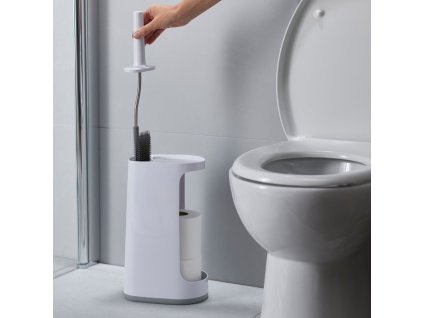 Toalettborsthållare FLEX STORE 70536, vit/blå, Joseph Joseph