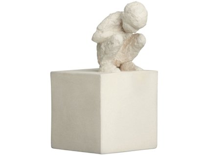 Figur THE CURIOUS ONE 12,5 cm, vit, stengods, Kähler