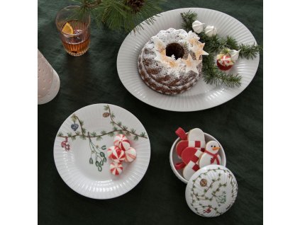 Serveringsfat HAMMERSHOI 28,5 x 22,5 cm, vit, Kähler