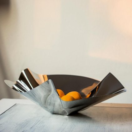 Dekorativ fruktskål MARGARETHE 30 x 10 cm, silver, Philippi