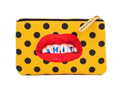 Sminkväska TOILETPAPER SHIT 15,5 x 9,5 cm, orange, Seletti