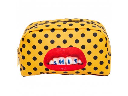 Sminkväska TOILETPAPER SHIT 23 x 13 cm, orange, Seletti