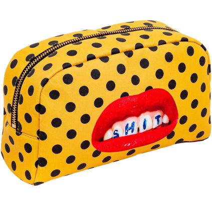 Sminkväska TOILETPAPER SHIT 23 x 13 cm, orange, Seletti