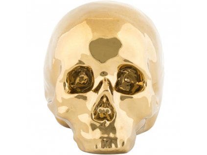 Heminredning MEMORABILIA MY SKULL 25 cm, guld, porslin, Seletti