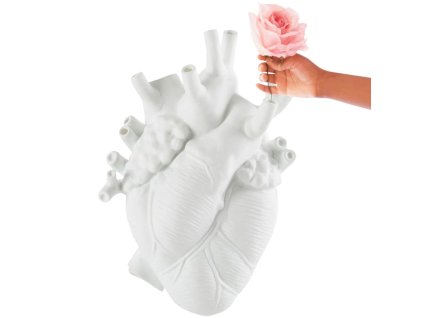 Vas LOVE IN BLOOM 60 cm, väggmonterad, vit, Seletti