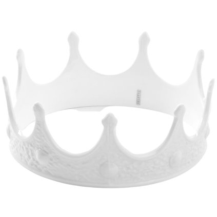 Heminredning MEMORABILIA MY CROWN 18,5 cm, vit, porslin, Seletti