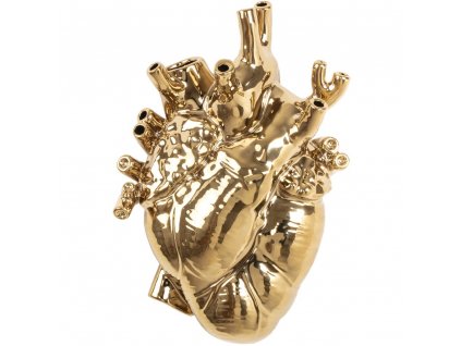 Vas LOVE IN BLOOM 25 cm, guld, Seletti