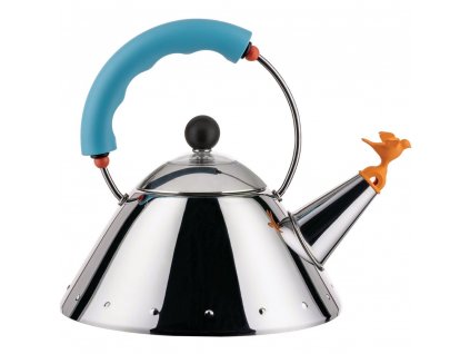 
                    
                          Vattenkokare för spishäll 9093 1 l, silver / blå / orange, Alessi                    
                