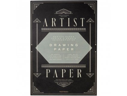 Ritpappersblock ARTIST PAPER, A4, 50 st, Printworks