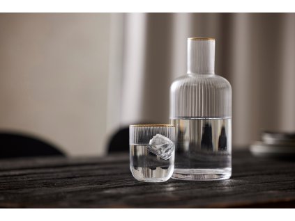 Vattenglas PALERMO GOLD, set i 4 delar, 350 ml, Lyngby Glas