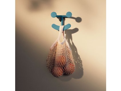 Klädkrok HAPPY 15 cm, turkos, stål, Fritz Hansen