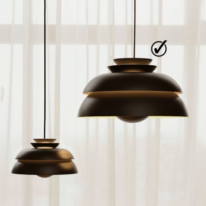 Pendellampa CONCERT 55 cm, svart, Fritz Hansen