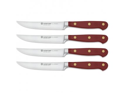 Köttknivar CLASSIC COLOUR, set i 4, 12 cm, tasty sumak, Wüsthof