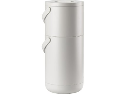 Matavfallstunna CIRCULAR 22 + 12 l, ljusgrå, plast, Zon Danmark