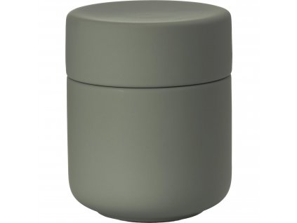 Förvaringsburk med lock UME 10 cm, olivgrön, keramik, Zon Danmark