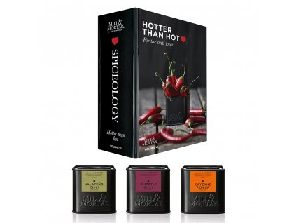 Chilli HOTTER THAN HOT, set i 3, Mill & Mortar