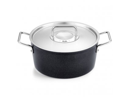 Hög gryta ADAMANT 24 cm, svart, aluminium, Fissler