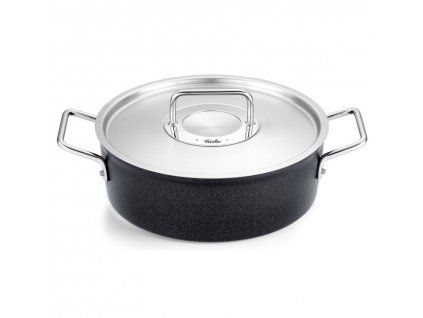 Låg gryta ADAMANT 28 cm, svart, aluminium, Fissler