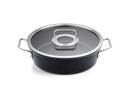 Låg gryta ADAMANT 28 cm, svart, aluminium, Fissler