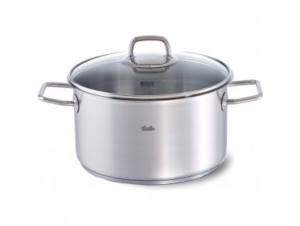Hög kastrull VISEO 24 cm, silver, rostfritt stål, Fissler